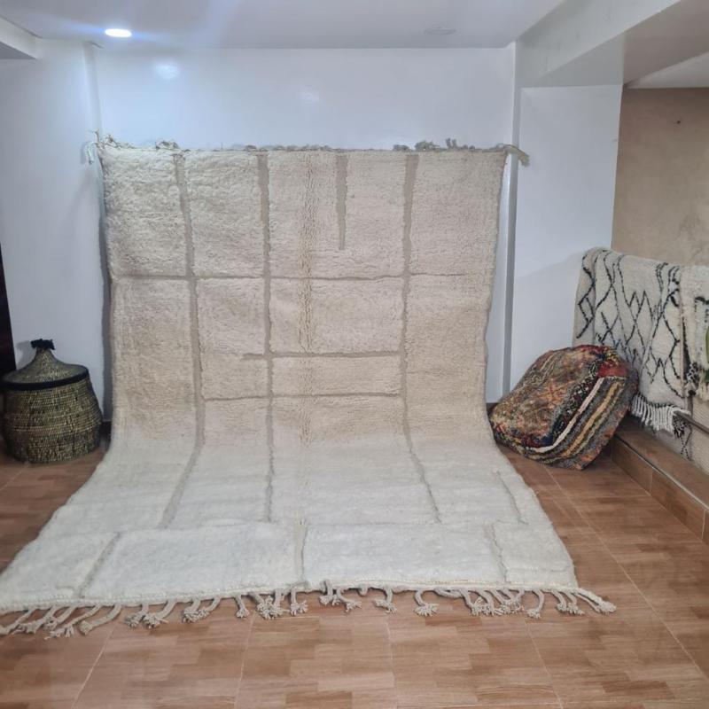 White Fuzayl Marokkaans handgemaakt tapijt